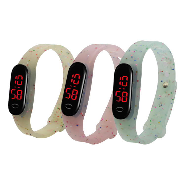 硅膠表帶，LED手環(huán)硅膠腕表帶，學(xué)生電子硅膠手表帶定制